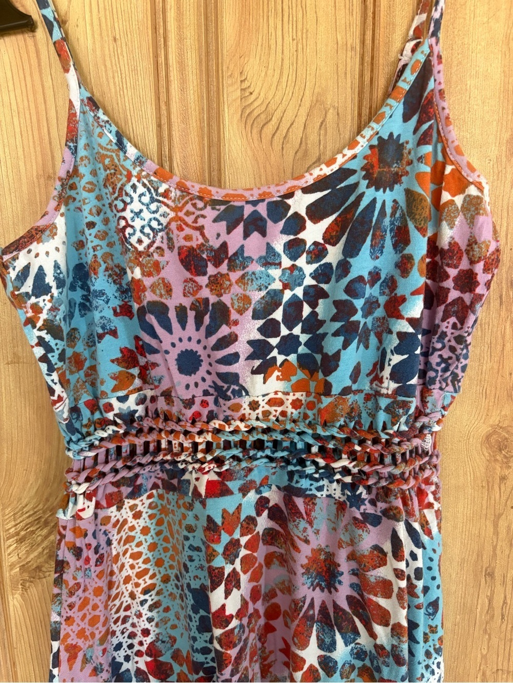 Multicolor Floral Hi-Low Sundress with Spaghetti Straps Size S - Picture 7 of 9